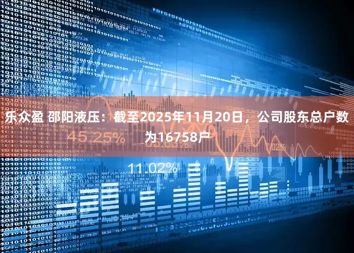 乐众盈 邵阳液压：截至2025年11月20日，公司股东总户数为16758户